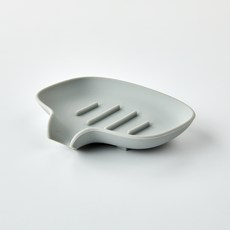Modern House 圓形矽膠肥皂架, 1個, 灰色