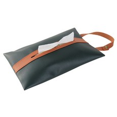 모던 가죽 티슈 케이스, 04 짙은 녹색, 1개