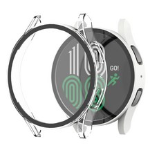 모란카노 풀커버 케이스 44mm 2p, 투명 + 화이트