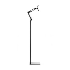 알파커머스 스탠드형 태블릿PC 휴대폰 자바라 거치대 135cm, 블랙, 1개