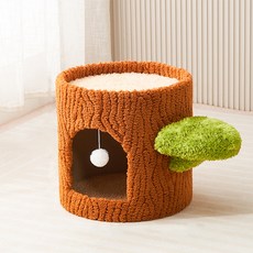 REDPUPPY 貓叢林Log Cabin House 小型, 1個, 混色