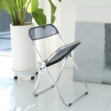 도노 플리아 투명 접이식 폴딩 인테리어 의자, 그레이, 1개