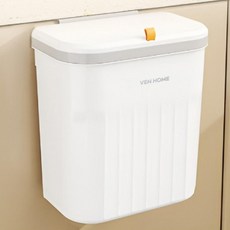 VEN HOME 多用途廚房掛式滑蓋垃圾桶, 1個, 白色