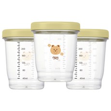 티지엠 에코젠 이유식 보관 용기, 240ml, 올리브, 1세트