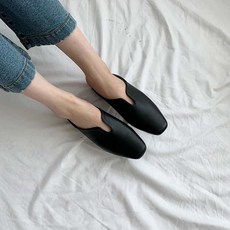 여성용 헤레스 발등 트임 플랫 뮬 블로퍼