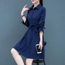 소니오 여성용 넥카라 엣지 셔링 원피스
