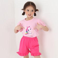 PremierFam 女童款Catch Tinyfing極光荷葉邊5分上下服套裝