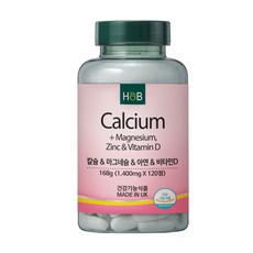 HOLLAND&BARRETT 鈣&鎂&鋅&維他命D 168g, 168克, 120顆, 1個