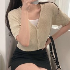 부클반팔가디건