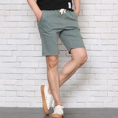 위드진 남성용 스트랩밴딩 원워싱 스판 5부 청반바지 W208-4