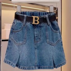 유블리 주린 밴딩 포켓 청 치마 스커트