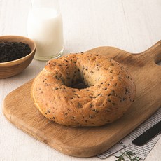 브로드카세 발효종 흑임자 베이글, 120g, 1개