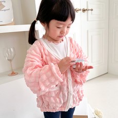아도르베베 여아용 머랭 엠보가든 가디건