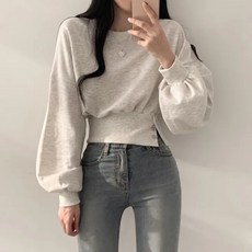 아이엠몽 여성용 젠인 라운드넥 크롭 맨...