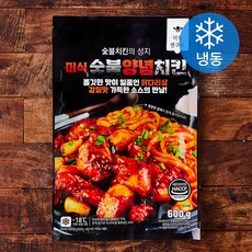 미식연구소 숯불양념치킨 500g + 소스 50g x 2개입 세트 (냉동)