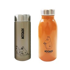 무민 멜로우 350ml + 매트텀블러 250ml 세트, 브라운(멜로우텀블러), 그레이(매트텀블러)