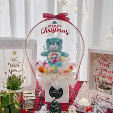 LOVELY FARM Merry Christmas角色玩偶氣球+壓克力樹+購物袋組 Care Bears, Love Song Bear