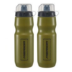 MERIDA 美利達 水壺 附防塵蓋, 橄欖綠, 760ml, 2個