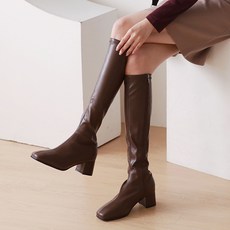 미스제인 포닝 스판 스퀘어 롱부츠 6cm