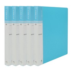 마이다스 40매 비보 클리어화일 인덱스 A4, 하늘색, 5개 하늘색, 5개