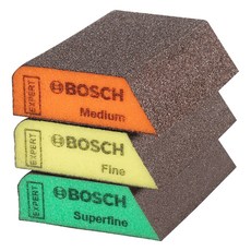 BOSCH 博世 超耐久梯型砂紙 S470 3件組, 適用於油漆木材金屬填料, 粗細適中/細/極細, 英國原裝進口, 69 x 97 x26mm, 1組