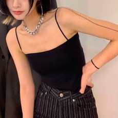 나비다 여성용 끈 민소매 나시티