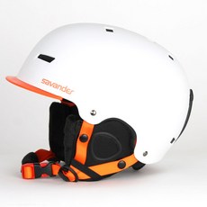 사반더 보호대 헬멧, 화이트 + 오렌지