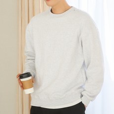 플레이즈 남성용 따듯기모 스웻 맨투맨 티셔츠