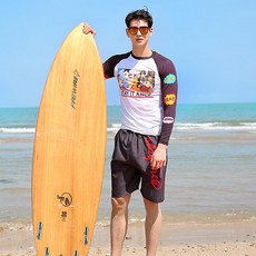 JoyHolly 男式 Smith Rash Guard 衝浪板短上裝和下裝套裝
