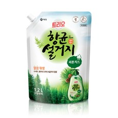 Trio 廚房洗碗精補充包，含芬多精成分，清除食物味道，清新潔淨, 1.2L, 1包
