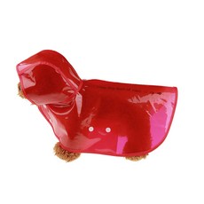 강아지 판초 레인코트, 04 빨간색, 1개