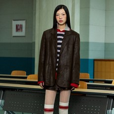랩 여성용 싱글 2버튼 인조스웨이드 자켓 AQ3LZ861