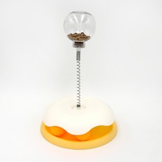 doongdoongpet 寵物嗅覺工作Punch擺動零食玩具, 黃色, 1個