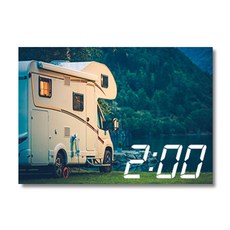 홈마인 LED 캔버스 프린팅 액자 시계 캠핑, A3-HM-CAMPING-21