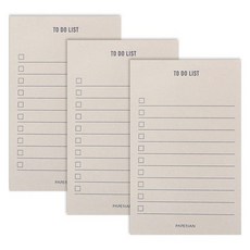 PAPERIAN 便條紙 110 x 70mm, 1組3本, 待辦事項清單, 韓國文具, 1組, 3本, 待辦事項