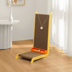 데이소이 고양이 후즈캣 수직형 스크래쳐, 옐로우, 1개