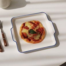 Bloom at home 鈷方板烤盤架, 白+藍, 1個