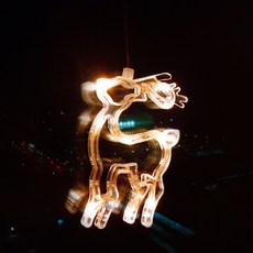 어반엘이디 윈도우 LED 크리스마스 장식 조명 루돌프, 옐로우