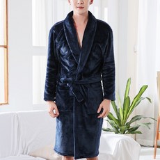 도톰한 유니섹스 샤워가운 XXL, 네이비, 1개