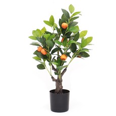 아침향기 귤나무 오렌지 나무 조화 80cm, 혼합색상, 1개