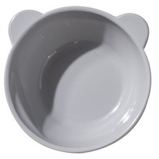 키친팩토리 파스텔 실리콘 곰돌이 이유식 보울, 그레이, 1개