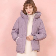 여성용 백 클립 데일리 후드 패딩 점퍼 13574