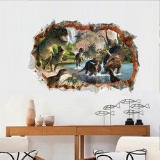 예쏘데코 3D 트릭아트 인테리어 시트지, 7 쥐라기  공룡