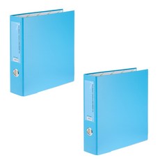 ECO Chungwoon 環保D型A4活頁夾, 3孔, 7公分厚, 天藍色, 2入, 天空藍, 2個