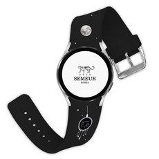 스메르 갤럭시워치 실리콘 날개형 스트랩 20mm, 14 별자리블랙 게자리