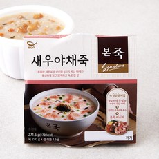 본죽 새우 야채죽, 271.5g, 1개 - 아기죽