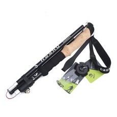 안시스터즈 3단 폴딩 등산스틱, 블랙