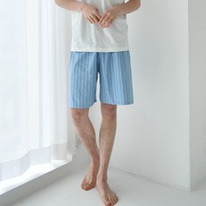 베이직 면라인 5부 파자마 2p