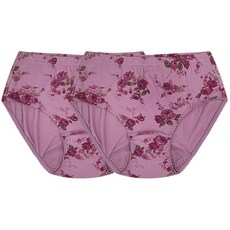 Muttimama 玫瑰印花三角內褲 2入, 淺紫色