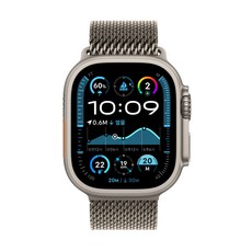 Apple 정품 2024 애플워치 Ultra 2 티타늄 밀레니즈 루프, 49mm, GPS+Cellular, 내추럴 / 내추럴, Medium